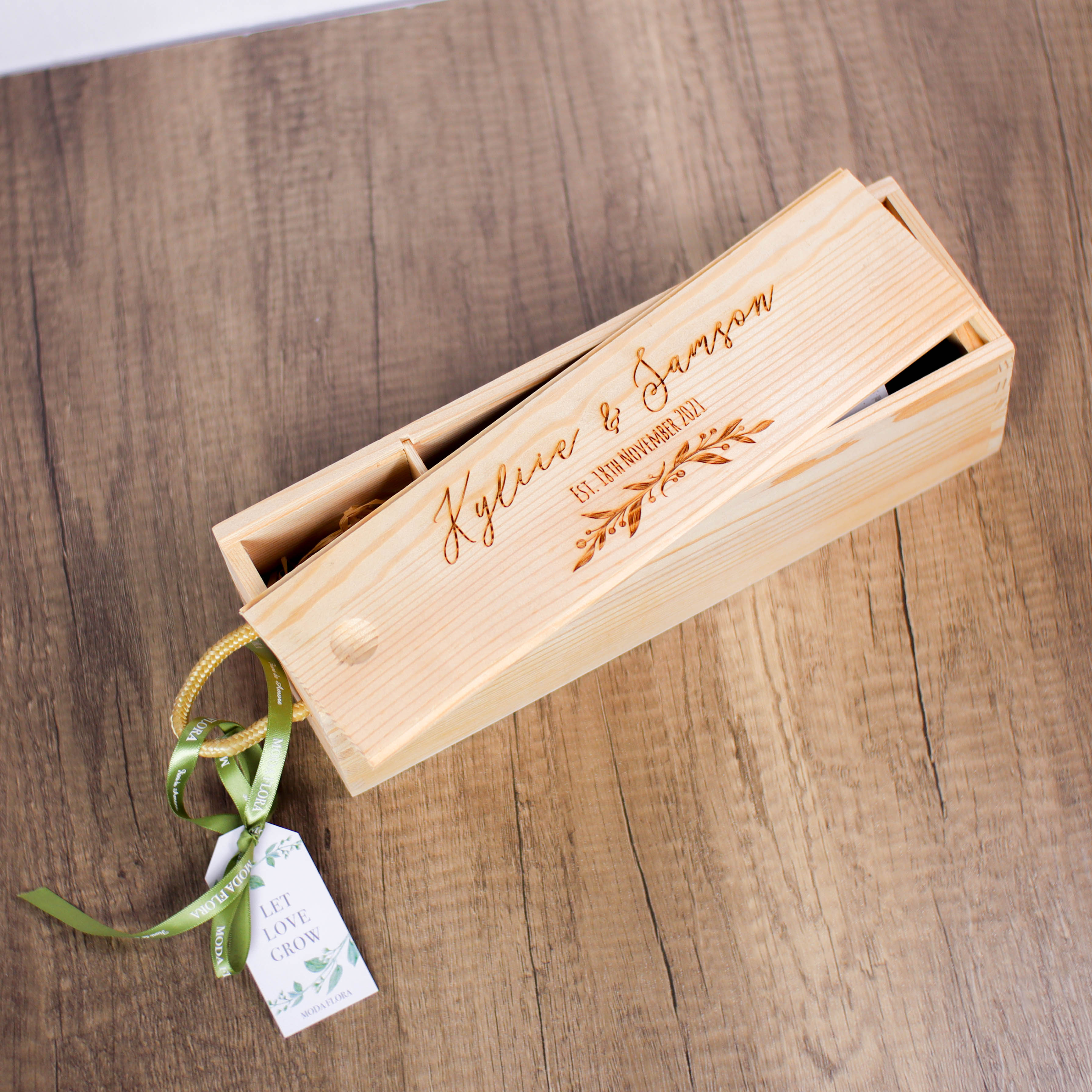 Personalised wooden Wine Box