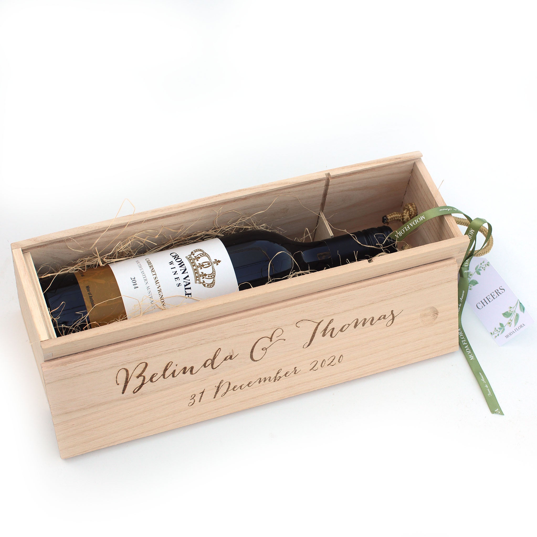 Personalised wooden Wine Box