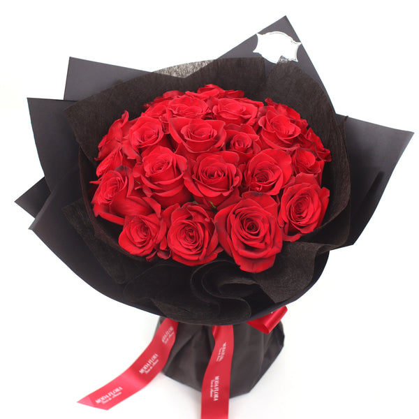 24 Red Roses Fresh Bouquet (Valentine's Day Special)