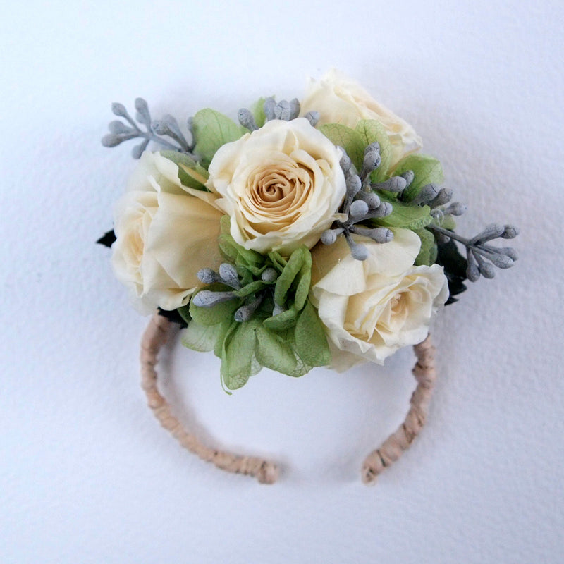 Boho 4 Baby Roses Wrist Corsage - MODA FLORA