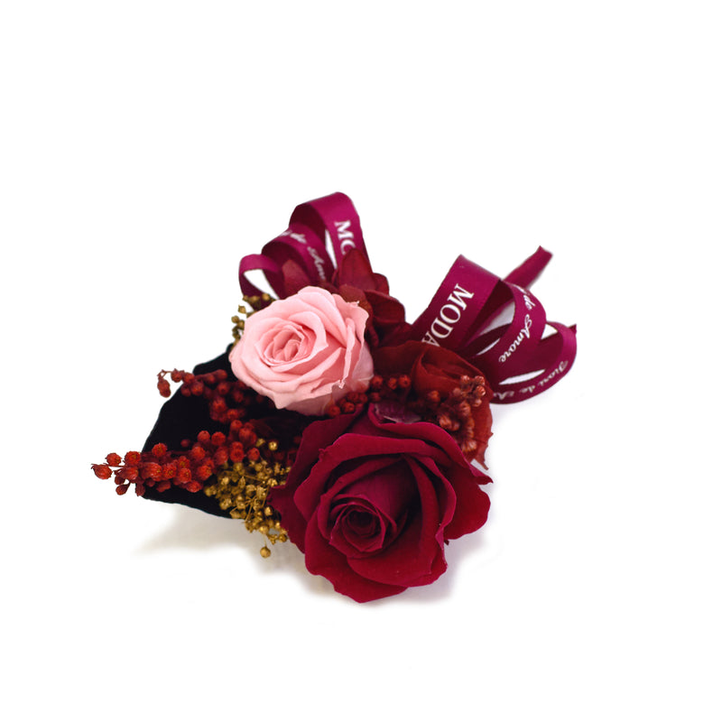 Mini Baby Rose Corsage Burgandy - MODA FLORA