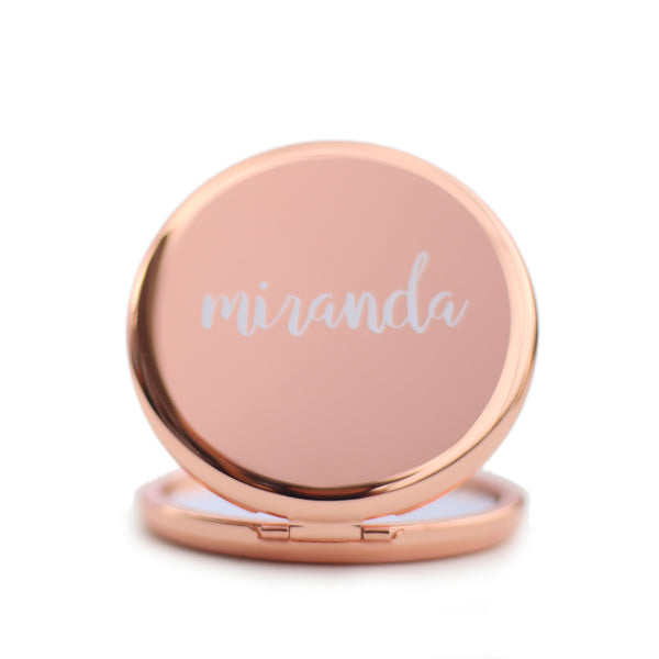 personalised compact mirror
