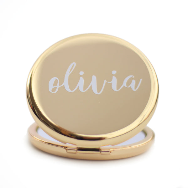 personalised compact mirror