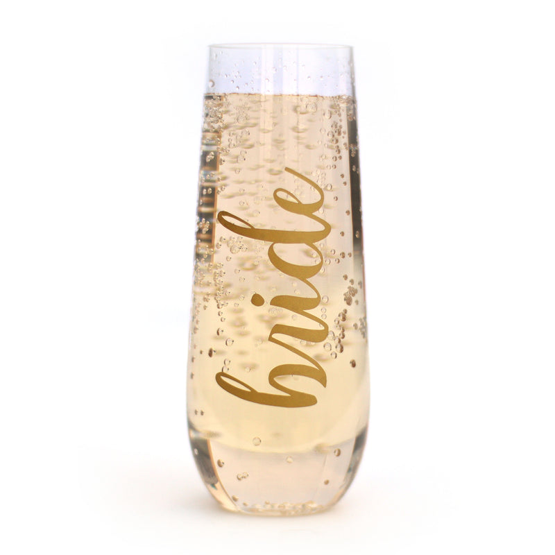Personalised stemless champagne flutes