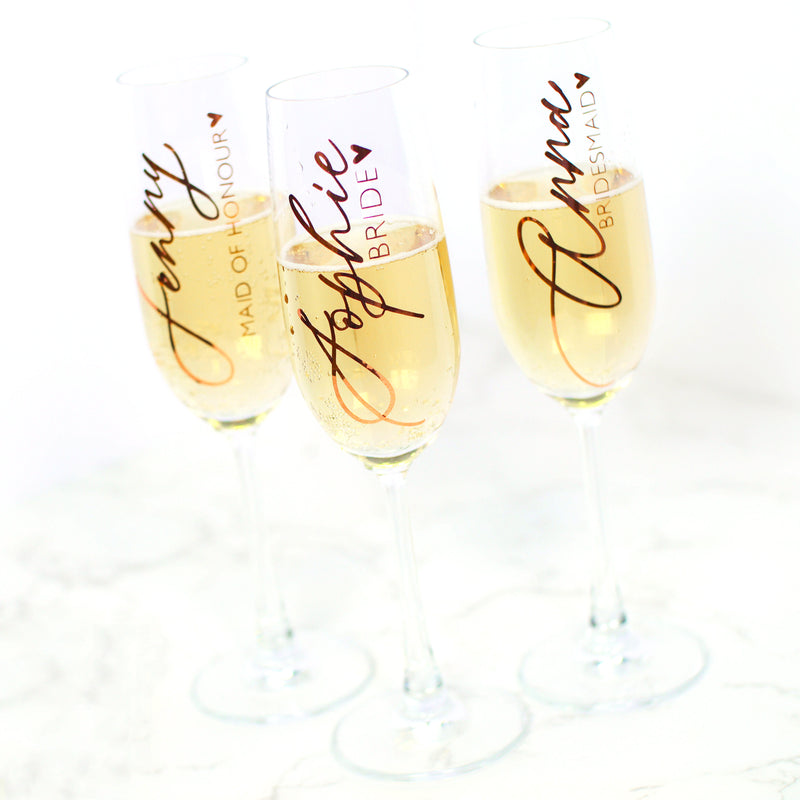Champagne flute with stem