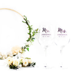 Red Wine Glass with Stem