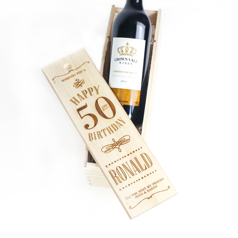 Personalised wooden Wine Box