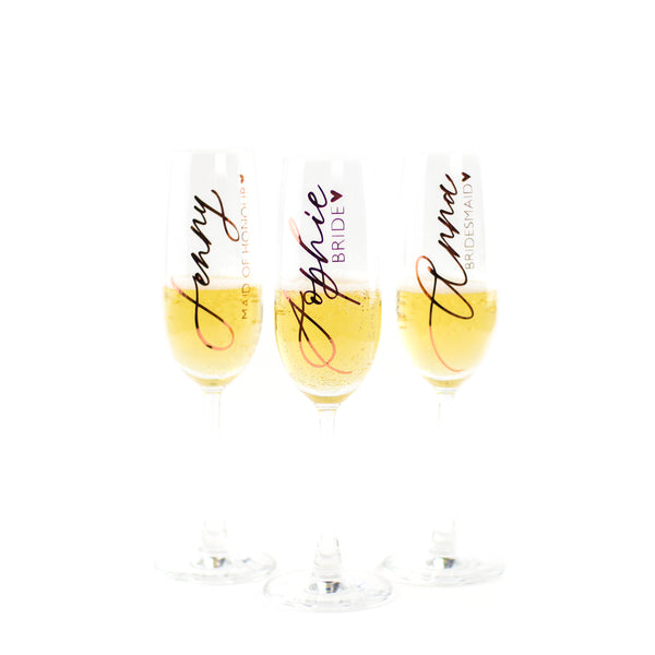 Champagne flute with stem